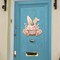 Easter Decorations Door Hanging Sign Wreath Happy Easter Bunny Ear Flowers Wooden Door Sign Welcome Seasonal Spring Easter Wreath Sign for Easter Tree, Door, Wall, Party Supplies